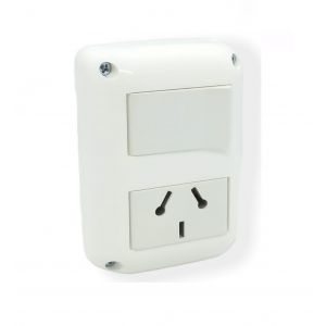 SET ARMADO 1 INTERRUPTOR Y 1 TOMA SUPERFICIE  ESPECIAL (1 PUNTO Y TOMA) LINEA URBANA EXULTT