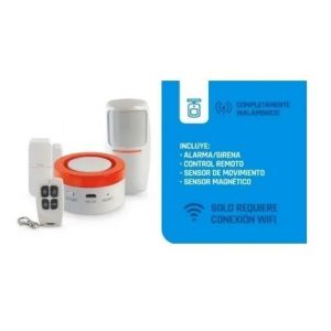 KIT ALARMA WIFI INALAMBRICA CON SIRENA Y BATERIA INCORPORADA SMART WIFI WALA 2000 PRONEXT - Vista 5