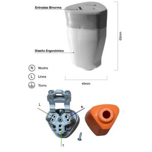 FICHA HEMBRA 3 PATAS 10A AXIAL ESPECIAL EXULTT - Vista 15
