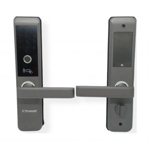 CERRADURA SMART DE TRIPLE TRABA HUELLA APP + CLAVE + TARJETA + LLAVE MECÁNICA PRONEXT