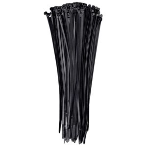 PRECINTOS 200 X 4.6MM UV T8 NEGRO X 100 UNIDADES