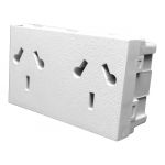 MODULO TOMA DOBLE ESPECIAL 10A JELUZ PLATINUM BLANCO