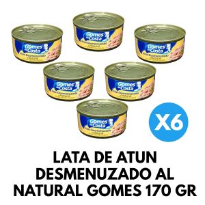 LATA DE ATUN DESMENUZADO AL NATURAL GOMES 170 GR X 6 UNIDADES - Vista 2