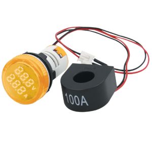 MINI VOLTIMETRO-AMP. DIGITAL COLOR AMARILLO - VOLTIMETRO-AMPERIMETRO TBCIN