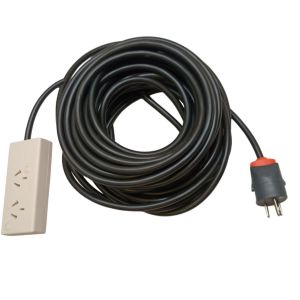 ALARGUE PROLONGADOR NEGRO 3X1.5 MM 15 MTS FICHAS RICHI DOBLE