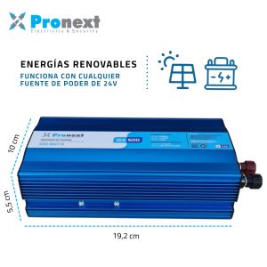 INVERSOR 24VCC/ 220VAC 600W ONDA SENOIDAL MODIFICADA - Vista 8