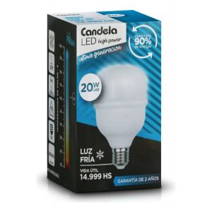 LAMPARA LED HIGH POWER 20W FRIA CANDELA - Vista 5
