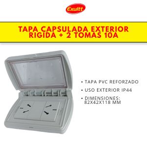 CAPSULADA EXTERIOR RIGIDA 2 TOMAS ESPECIAL 10A EXULTT URBANA - Vista 4