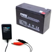 BATERIA DE GEL 12V 7 AH CON CARGADOR DE 12V 1 AH C/ CORTE AUTOMATICO PRONEXT