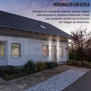 ARTEFACTO DE APLICAR EXTERIOR CUADRADO, COLOR BLANCO, BIDIRECCIONAL, IP54, AC100240V, GU10, 9W MAX - Vista 3