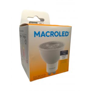 LAMPARA DICROICA LED 7W GU10 DE PVC MACROLED - Vista 2