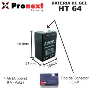 BATERIA DE GEL DE 6V 4A HILTRON - Vista 3