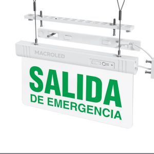 CARTEL DE SALIDA DE EMERGENCIA LUMINOSO MACROLED - Vista 2