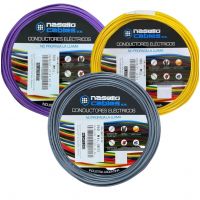 CABLE UNIPOLAR 0.75 MM X 100M PACK X 3 COLORES (GRIS - AMARILLO - VIOLETA)