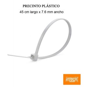 PRECINTO DE NYLON 7.6MM X450MM - BLANCO X 50 UNIDADES INTECK - Vista 3