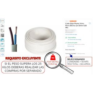 CABLE VAINA PLANA 2X1.5 MM X METRO CONDUELEC - Vista 5