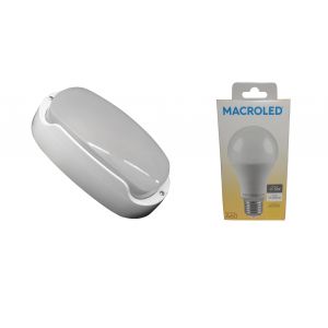 TORTUGA EXTERIOR BLANCO STAR BOX + LAMPARA 11.5W CALIDO E27 MACROLED - Vista 2
