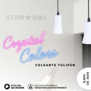COLGANTE CRYSTAL COLORS TULIPAN BLANCO - Vista 7