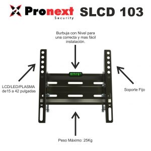 SOPORTE LCD SLCD103 DE 15" A 42" FIJO PRONEXT - Vista 2