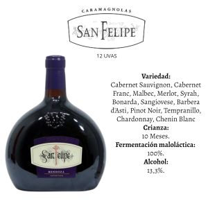 VINO SAN FELIPE 12 UVAS 750 CC - Vista 1