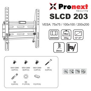 SOPORTE LCD SLCD203 DE 15" A 42" FIJO INCLINABLE PRONEXT - Vista 3