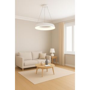 LAMPARA COLGANTE LED ACERO BLANCO 22W PIETRO DISEÑO MODERNO LEUK - Vista 3