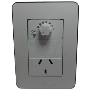 LLAVE LUZ DIMMER VARIADOR LUZ LED Y TOMA 10A JELUZ MITO BL/NG