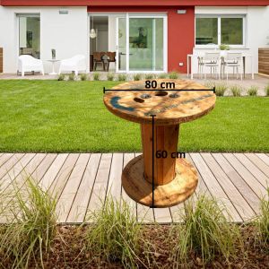 CARRETEL DE MADERA BOBINA 80X60 CM - Vista 2