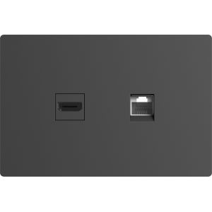 CONECTOR DE RED Y HDMI MILAN GRIS MACROLED, RJ45 Y HDMI