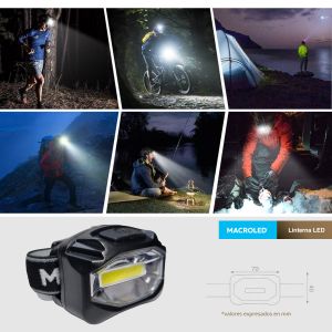 LINTERNA LED PRO MINERO 3W COB 120LM MACROLED - Vista 7