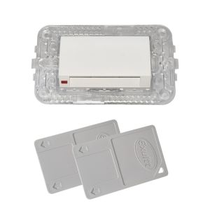 MODULO INTERRUPTOR P/ TARJETA 3 MODULOS BLANCO - Vista 3