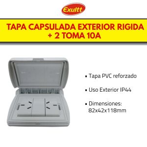 CAPSULADA EXTERIOR RIGIDA 2 TOMA 10A EXULTT URBANA - Vista 3
