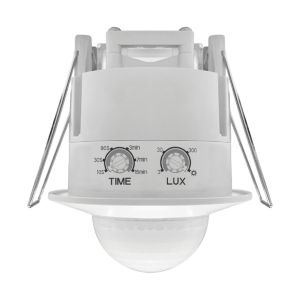 SENSOR DE MOVIMIENTO REDONDO 360° EMBUTIR 1200W 12 MTS ALCANCE MACROLED