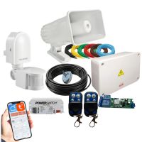 KIT SIRENA VECINAL CON SENSOR Y CONTROL REMOTO