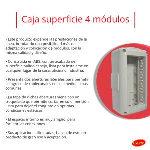 CAJA DE SUPERFICIE 4 MODULOS (VACIA) URBANA EXULTT - Vista 5