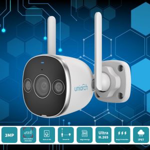 CÁMARA WI-FI TIPO BULLET PARA EXTERIORES HD DE 3 MP UNIVIEW - Vista 7