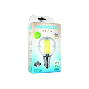 LAMPARA GOTA FILAMENTO LED 4W E14 MACROLED - Vista 4