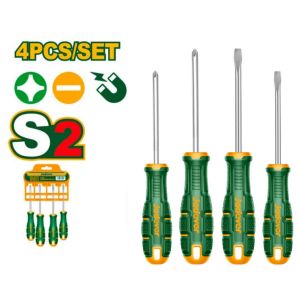 SET 4 DESTORNILLADORES JADEVER C/MANGO DE GOMA ANTIDESLIZANTE JDSSA404 - Vista 1