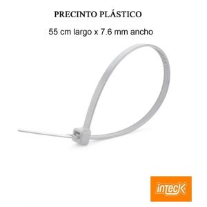 PRECINTO DE NYLON 7.6MM X550MM - BLANCO X 50 UNIDADES INTECK - Vista 3