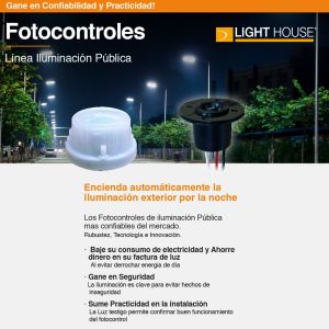 FOTOCONTROL P/ ALUMBRADO 2200 W PUBLICO LIGHT HOUSE - Vista 3