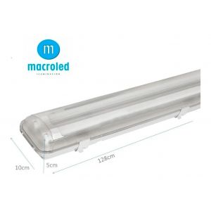 LUMINARIA ESTANCO P/ 2 TUBOS LED DE 18W 1.20 MTS MACROLED - Vista 3