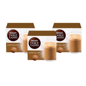 CAPSULAS DE CAFE DOLCE GUSTO CAFE CON LECHE X 3 CAJAS