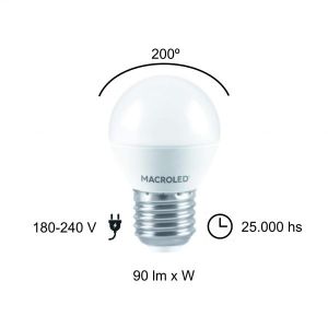LAMPARA GOTA LED 6W E27 MACROLED - Vista 6
