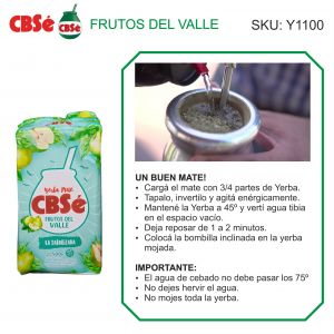 PAQUETE YERBA CBSE FRUTOS DEL VALLE 500 GR - Vista 4