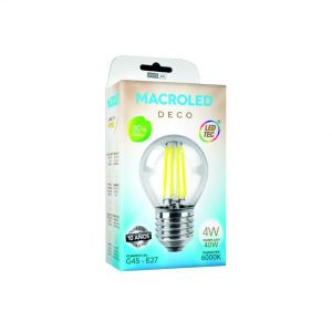 LAMPARA GOTA FILAMENTO LED 4W E27 MACROLED - Vista 4