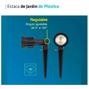 ESTACA DE PLASTICO 5W LED CANDELA - Vista 4