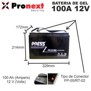 BATERIA DE GEL DE 12V 100 AH PRESS - Vista 2