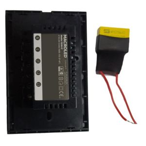 LLAVE LUZ PARED INTERRUPTOR WIFI TOUCH SMART 3 CANAL C/ CAPACITOR 7A MACROLED ROMA - Vista 8