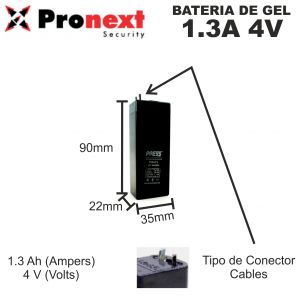BATERIA DE GEL DE 4V 1.3 AH PRESS - Vista 2