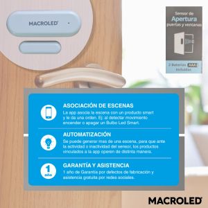 SENSOR SMART DE APERTURAS PARA PUERTAS Y VENTANAS - Vista 6